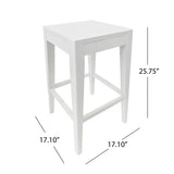 Counter Barstool (Set of 2), Rubber Wood - White
