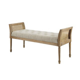 Accent Bench With Arm - Natural