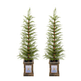 4Ft Pre Lit Artificial Christmas 2 Piece Set - Green