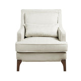 Refined - Arm Chair - Cream / Dark Brown