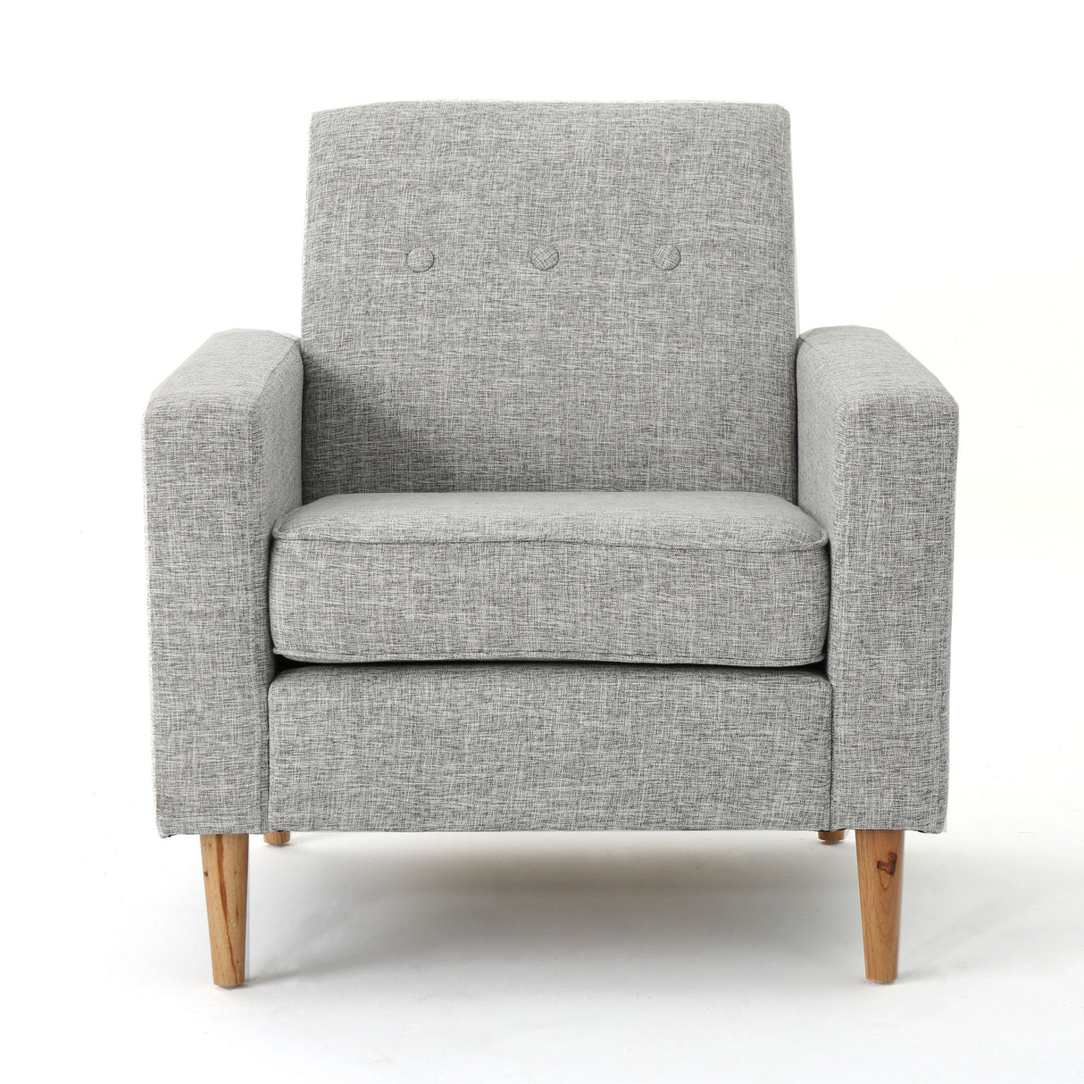Nebulize - Upholstered Fabric Club Chair With Button Tufted And Square Off Arm And Back