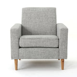 Nebulize - Upholstered Fabric Club Chair With Button Tufted And Square Off Arm And Back