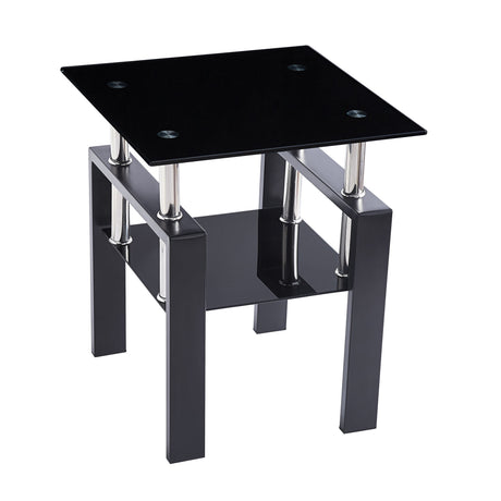 Tempered Glass Table With Storage