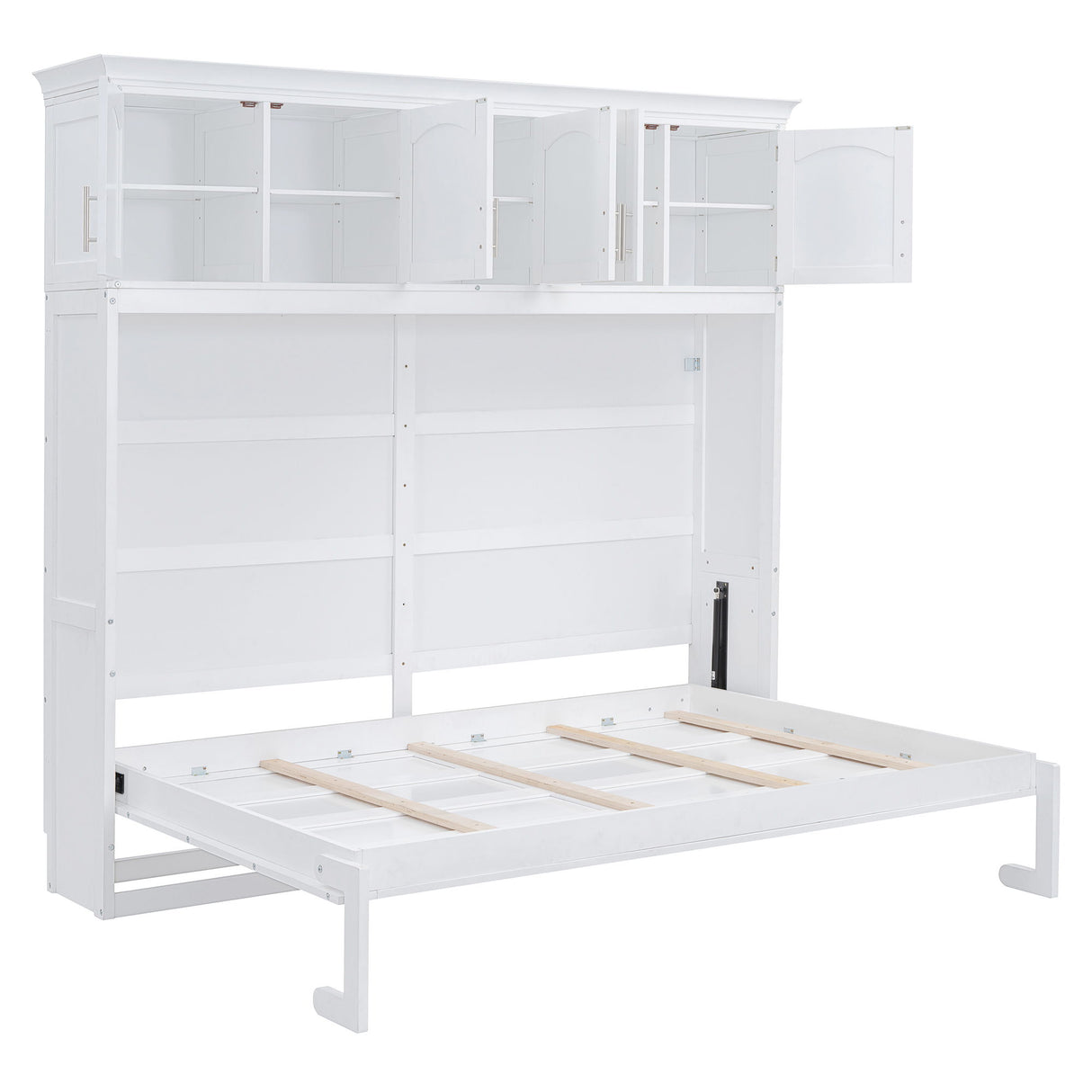 Murphy Modern Bed With Top Cabinets For Space Saving And Comfort