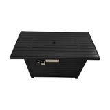 Outdoor Fire Pit Table & Lid - Black