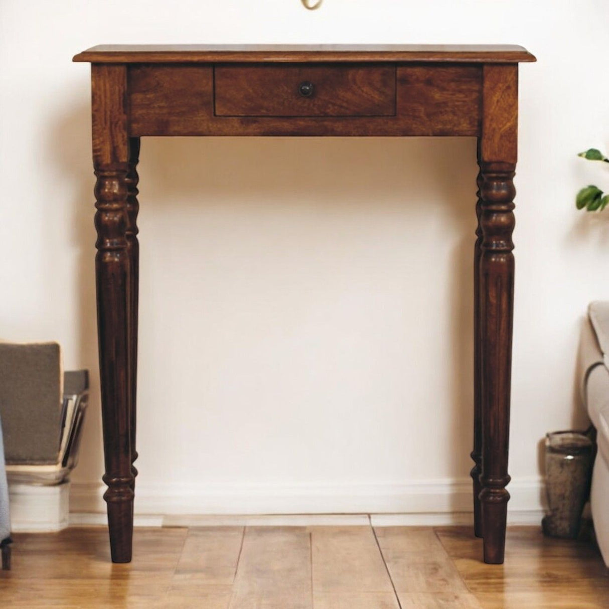 Turned Legs Drawer Console Table