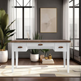 Hampton - Writing Desk - Jasmine Whitewash / Barnwood