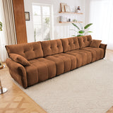 Modern Sofa & Pillows, Textured Cover, High Rebound Cushions