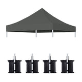 Canopy Replacement Top With 4 Pack W8 Bags, Pop Up Tent Cover Only, Frame Not Included