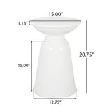 Outdoor Modern Metal End Large Table