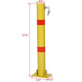 Parking Bollard Pole Barrier With Lock For Car Parking Protection