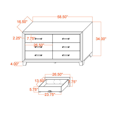 Soluto - Dresser - Gray / Black