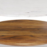 Wagner - Round Marble & Wood Table