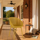 2 Piece Durable Single Chair With Mesh Hollow Out Design