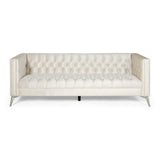 Contemporary 3 Seater Sofa With Button Tufting