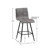 Swivel Counter Stool - Gray