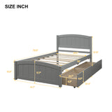 Platform Bed & Headboard, Footboard And Wood Slat Support