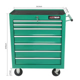 7 Drawers Multifunctional Tool Cart With Swivel Wheels