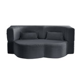 Floor Convertible Sleeper Sofa Bed With 2 Pillows