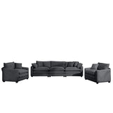 Elegant Corduroy Oversized Sectional Sofa Set With Deep Seats And Flexible Layout