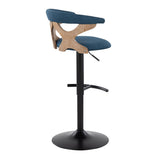 Gardenia - Contemporary Adjustable Barstool & Swivel With Rounded T Footrest (Set of 2)