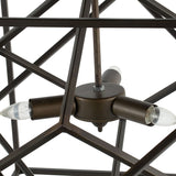 3 Light Metal Chandelier, Hanging Light Fixture With Adjustable Chain For Kitchen, Bulb Not Included - Black