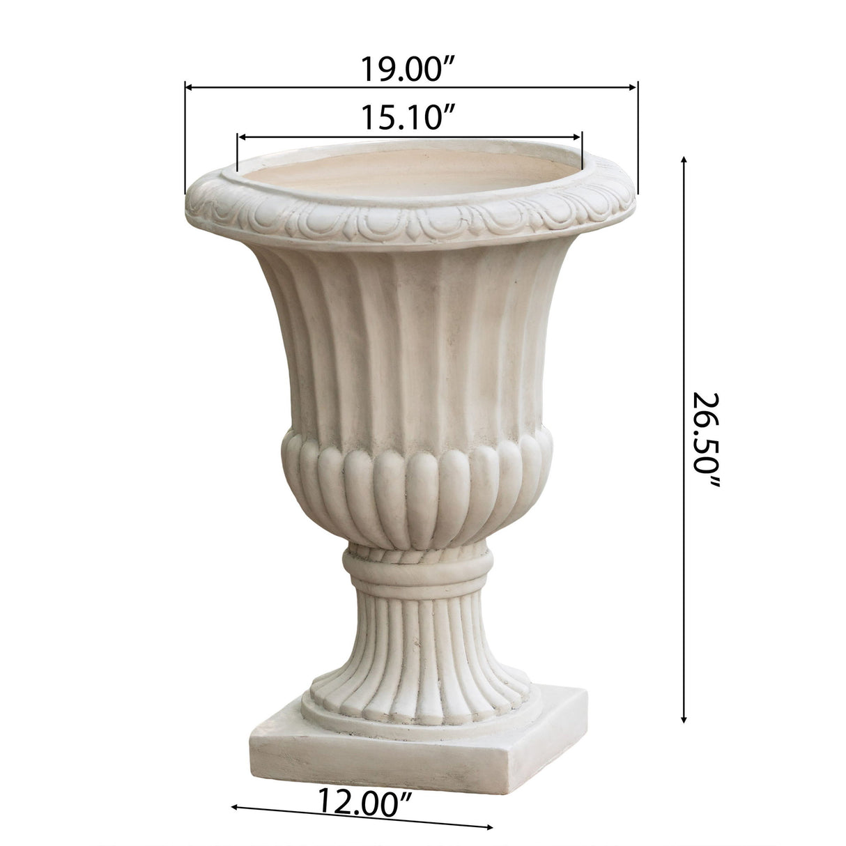 Classic Italian Urn Planter - Antique White