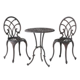 Charleston 3 Pieces Cast Bistro Set - Copper