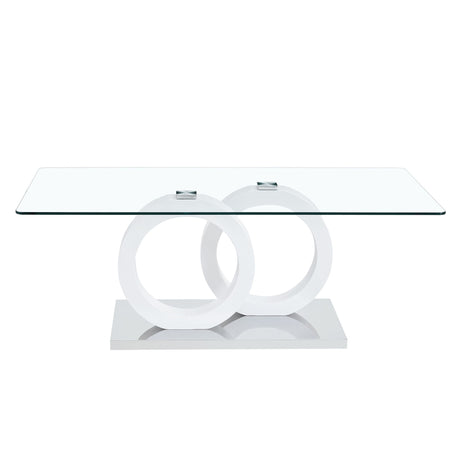 Contemporary Style Glass Top Coffee Table