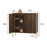 Sideboard Buffet With Storage For Living Room - Walnut