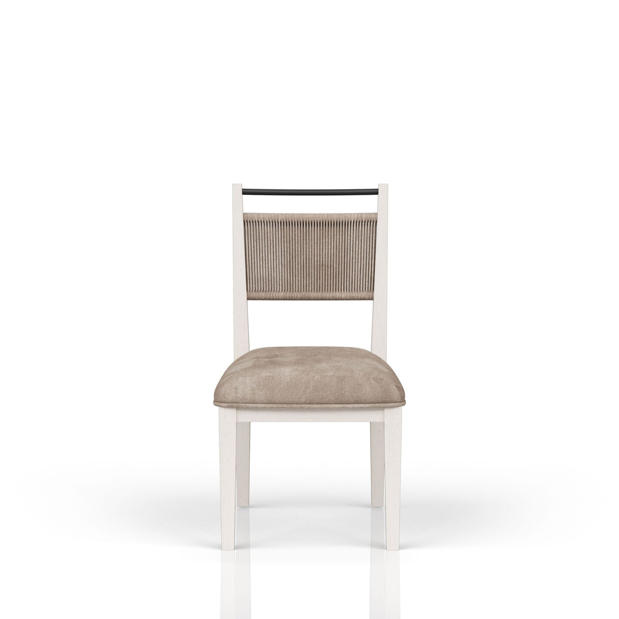 Rope Back Chair - Beige / Carmel