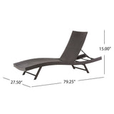 Kauai - Modern Style Wicker Chaise Lounge - Brown Multi