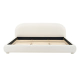 Upholstered Simple Modern Bedroom Bed With Curved Headboard