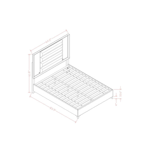 Star - 5 Pieces Bedroom Set Modern Design With LED