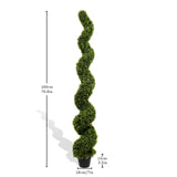 Artificial Outdoor UV Resistant Plastic Boxwood Topiary Spiral Tree