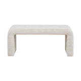 Modern Contemporary Boucle Waterfall Bench