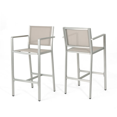 Outdoor Rust Proof Aluminum Barstools (Set of 2)