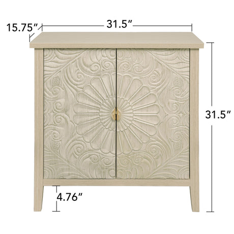 2 Door Cabinet, American Furniture, Suitable For Bedroom, Living Room, Study - Natural