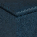 Rockwood - Upholstered Cube Storage Ottoman With Tray