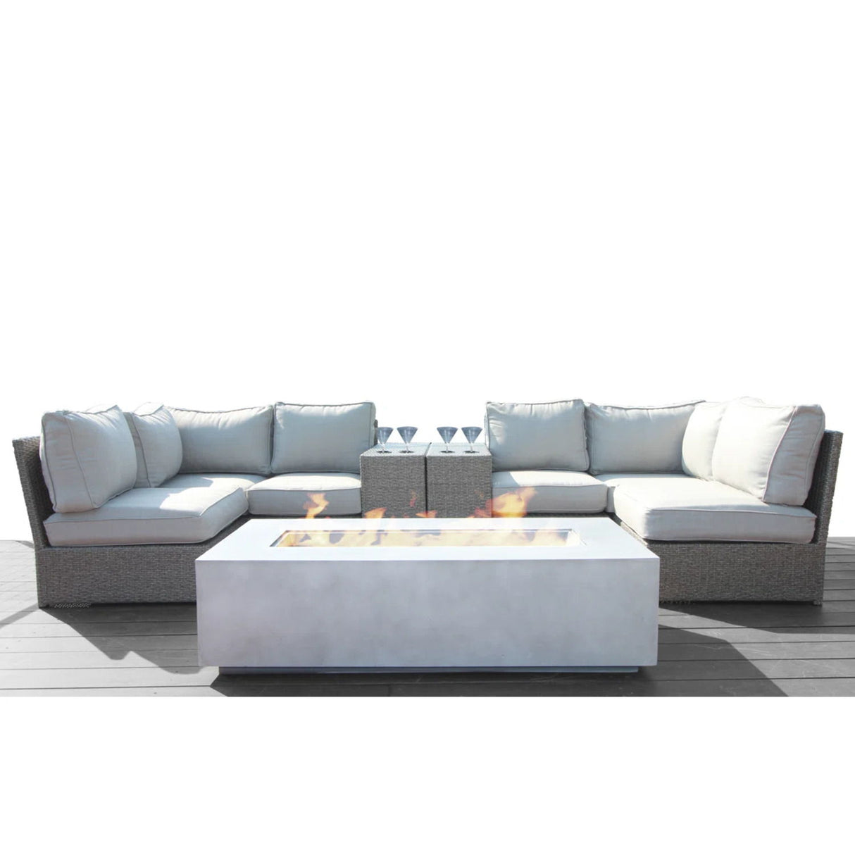 Outdoor Elegance Conversation Set With Fire Pit