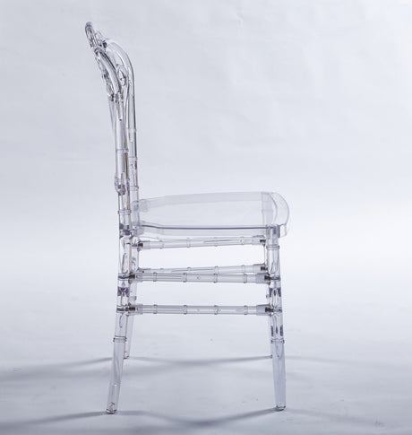 Welding Chair, Dining Chair / Plastic Seat (Set of 4) - Transparent