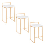 Fuji - Contemporary / Glam Design Counter Stool (Set of 2)