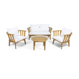 Patio Furniture Set, Outdoor Acacia Wood Patio Club Chair With Table