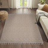 Guros - 6' X 9' Geometric Indoor / Outdoor Area Rug - Mocha
