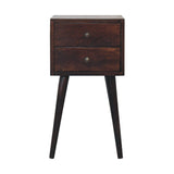 Mini 2 Drawer Nightstand - Walnut