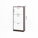 Modern Freestanding Shoe Storage Cabinet With 3 Flip Drawers