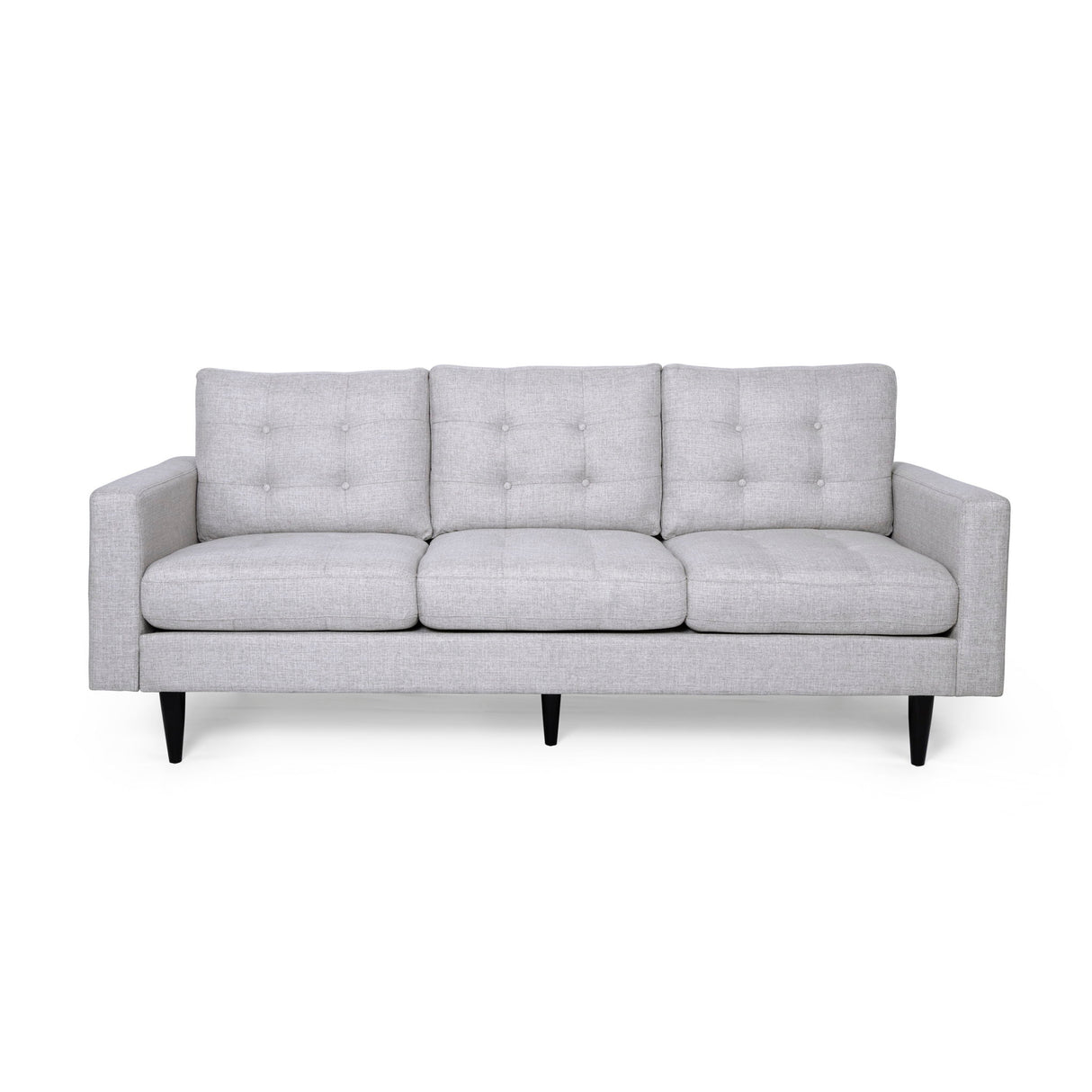 Jenny - Contemporary Tufted Fabric 3 Seater Sofa