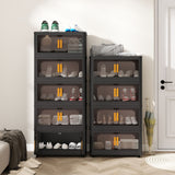 Folding Storage Cabinet With Magnetic Doors And Wheels