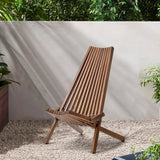 Folding Wood Chair, Portable Solid Wood Seating For Indoor Or Outdoor Use - Natural
