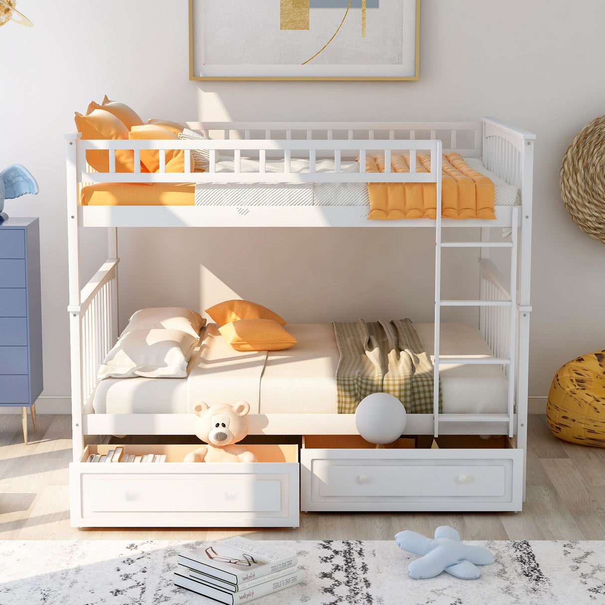 Bunk Bed With Drawers, Convertible Design
